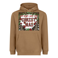 Toasted Coconut just a girl who loves christmas Heavyweight Hoodie - CowhideDigitalArt