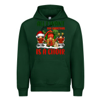 Forest Green all i want for christmas is a choir Urban Hoodie - BarkalooDesign