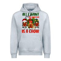 Heather Grey all i want for christmas is a choir Urban Hoodie - BarkalooDesign