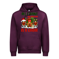 Mauve Wine all i want for christmas is a choir Urban Hoodie - BarkalooDesign