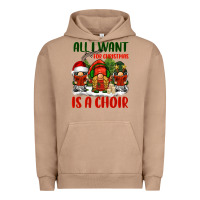 Pigment Burro all i want for christmas is a choir Urban Hoodie - BarkalooDesign