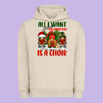 All I Want For Christmas Is A Choir Urban Hoodie Designed By Barkaloodesign