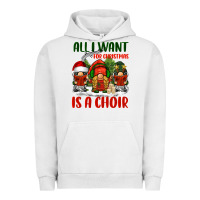 Pigment Lunar Rock all i want for christmas is a choir Urban Hoodie - BarkalooDesign