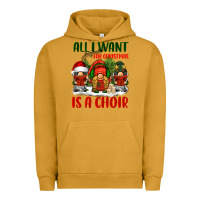 Pigment Peanut Butter all i want for christmas is a choir Urban Hoodie - BarkalooDesign
