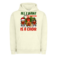 Pigment Pistachio all i want for christmas is a choir Urban Hoodie - BarkalooDesign