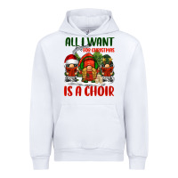 White all i want for christmas is a choir Urban Hoodie - BarkalooDesign