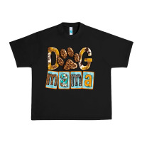 Black Dog Mama with Paw Urban Heavy Tee - texasbilliewilder