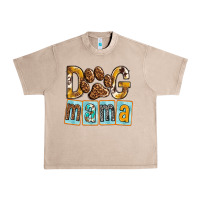 Dog Mama With Paw Urban Heavy Tee | Teevron
