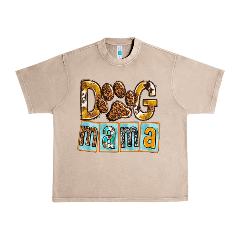 Dog Mama With Paw Urban Heavy Tee by texasbilliewilder | Teevron