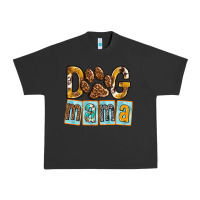 Pigment Black Dog Mama with Paw Urban Heavy Tee - texasbilliewilder