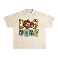 Sandshell Dog Mama with Paw Urban Heavy Tee - texasbilliewilder