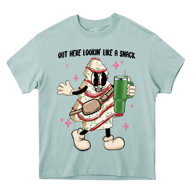 Out Here Lookin Like A Snack Heavy Core Tee by MaliasSmallBusiness | Teevron