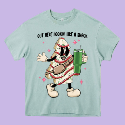 Out Here Lookin Like A Snack Heavy Core Tee Designed By Maliassmallbusiness