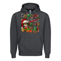 Smoke coffee is always a good idea Zipper Hoodie - FaDigitalArtStudio