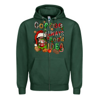 Sports Green coffee is always a good idea Zipper Hoodie - FaDigitalArtStudio