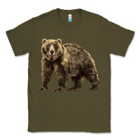 Army Green Brown Bear Classic Tee - LillyAllenDesigns