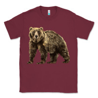 Burgundy Brown Bear Classic Tee - LillyAllenDesigns