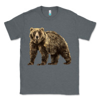 Charcoal Heather Brown Bear Classic Tee - LillyAllenDesigns