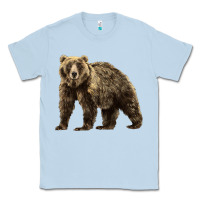 Dusty Blue Brown Bear Classic Tee - LillyAllenDesigns