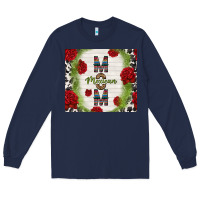 Navy mexican mom with roses Long Sleeve Tee - TumblerDesignByShophia