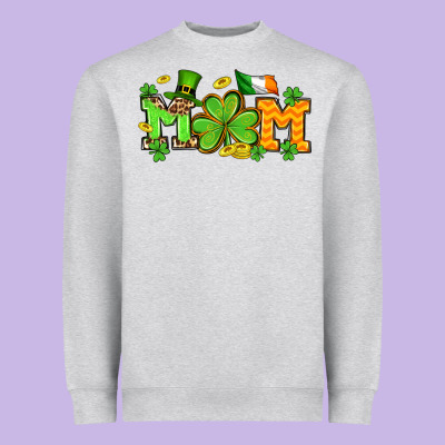 St. Patrick's Day Mom Heavyweight Sweatshirt Designed By Oliviacreatesart