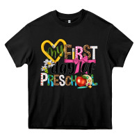 Black my first day of preschool Heavy Core Tee - NancyCooperArtShop
