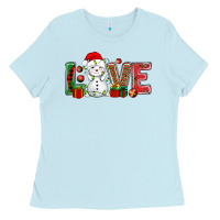 Baby Blue love snowman bbs Ladies Tee - BundleAndBundleShop