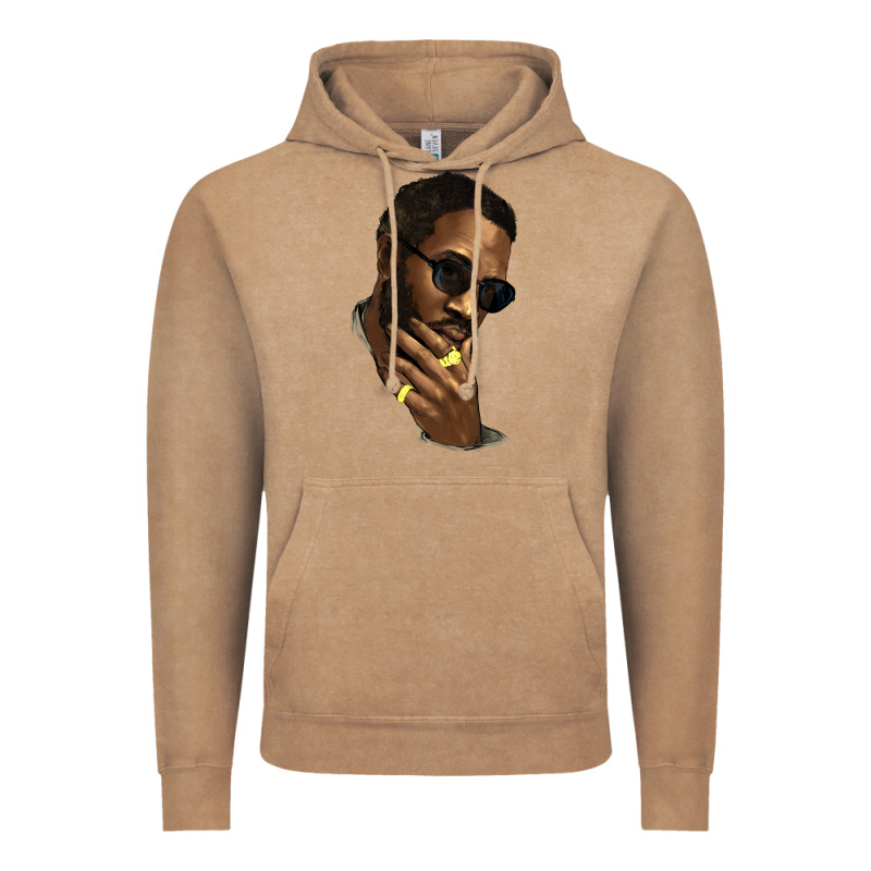 Black Man Vintage Hoodie by NancyCooperArtShop | Teevron