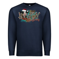 Navy howdy christmas Premium Sweatshirt - CowhideDigitalArt