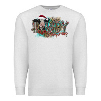 Oatmeal Heather howdy christmas Premium Sweatshirt - CowhideDigitalArt