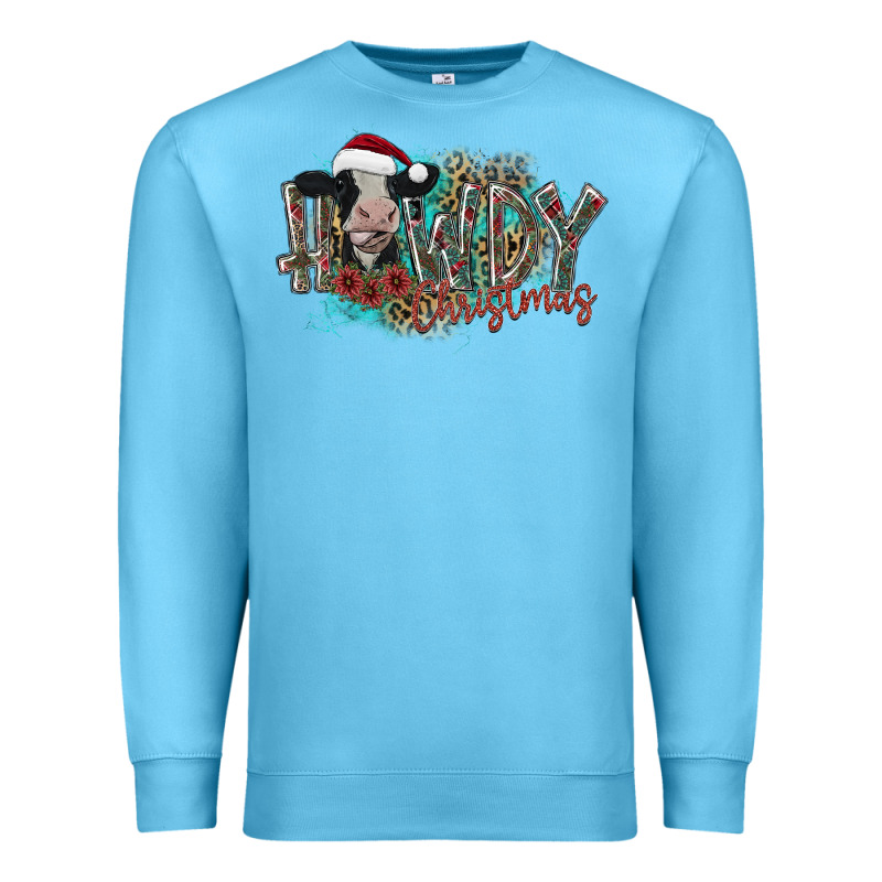 Howdy Christmas Premium Sweatshirt by CowhideDigitalArt | Teevron