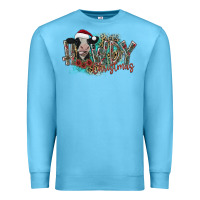 Ocean Blue howdy christmas Premium Sweatshirt - CowhideDigitalArt