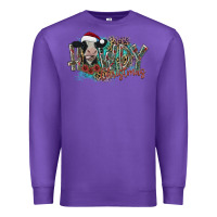 Purple howdy christmas Premium Sweatshirt - CowhideDigitalArt