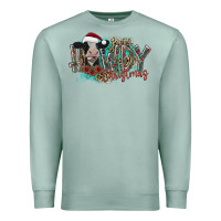 Seafoam howdy christmas Premium Sweatshirt - CowhideDigitalArt