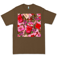 Valentines Day Coffee Cups And Love Letter With Xoxo And Leopard Seaml Premium Tee | Teevron