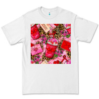 White valentines day coffee cups and love letter with xoxo and leopard seaml Premium Tee - BundleAndBundleShop