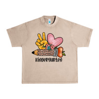 French Oak peace love kindergarten Urban Heavy Tee - JahusDesignShop