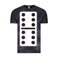 Cloud Black double six dominoes tshirt halloween costume 6 6 domino game t shirt Vintage Tee - baoMotion