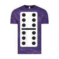 Cloud Purple double six dominoes tshirt halloween costume 6 6 domino game t shirt Vintage Tee - baoMotion