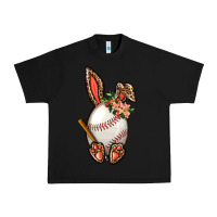 Black Baseball Easter Bunny Urban Heavy Tee - NancyCooperArtShop