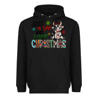 Black just a girl who loves christmas Heavyweight Hoodie - CowhideDigitalArt