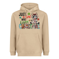 Mushroom just a girl who loves christmas Heavyweight Hoodie - CowhideDigitalArt