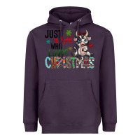 Plum just a girl who loves christmas Heavyweight Hoodie - CowhideDigitalArt