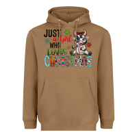 Toasted Coconut just a girl who loves christmas Heavyweight Hoodie - CowhideDigitalArt