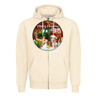 Sandshell Merry Christmas Farm Animals Zipper Hoodie - FaDigitalArtStudio
