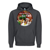 Smoke Merry Christmas Farm Animals Zipper Hoodie - FaDigitalArtStudio