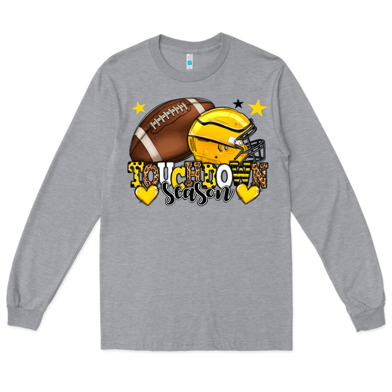 Touchdown Season American Football Yellow Team Long Sleeve Tee by HowdyJamesFarm | Teevron