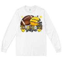 White Touchdown season American Football yellow team Long Sleeve Tee - HowdyJamesFarm