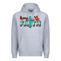 Heather Grey Have Faith Premium Hoodie - BundleAndBundleShop