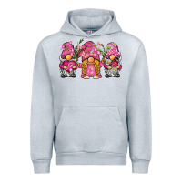 Heather Grey breast cancer gnome Urban Hoodie - BarkalooDesign